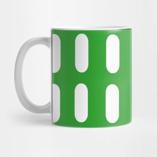 Rounded rectangles green dot pattern Mug